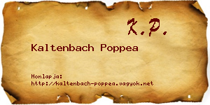 Kaltenbach Poppea névjegykártya